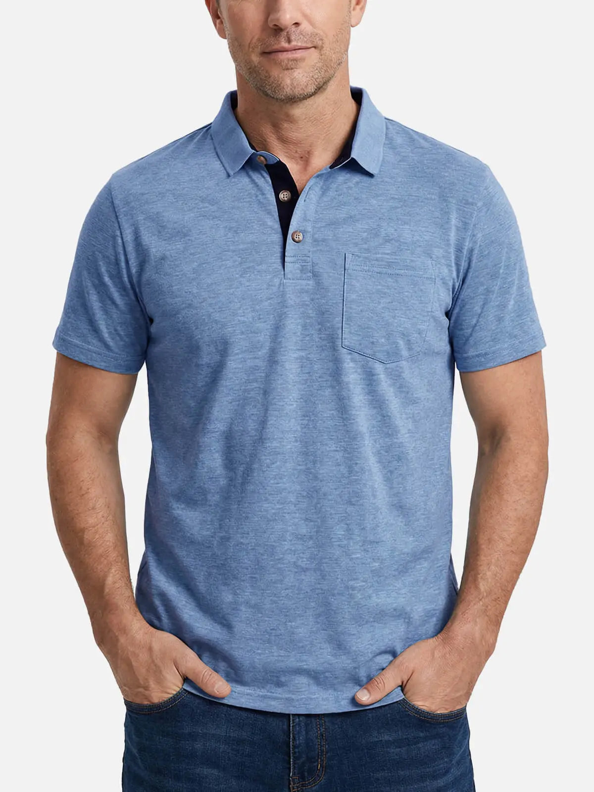 8-Pack!Men's Classic Pocket Polo Short Sleeve Shirt