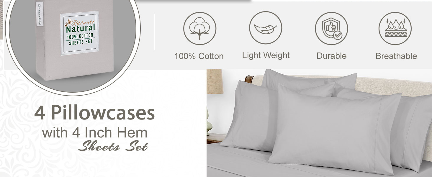 100% Natural Cotton Sheets