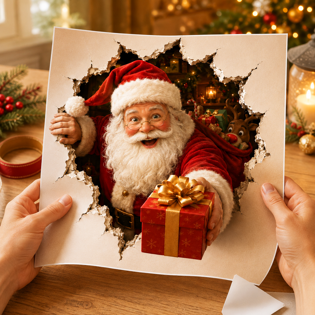 🔥Limited time 70% OFF -🎄🧱 Christmas Break-In 3D Wall Decal – Turn Your Wall Into A Holiday Surprise