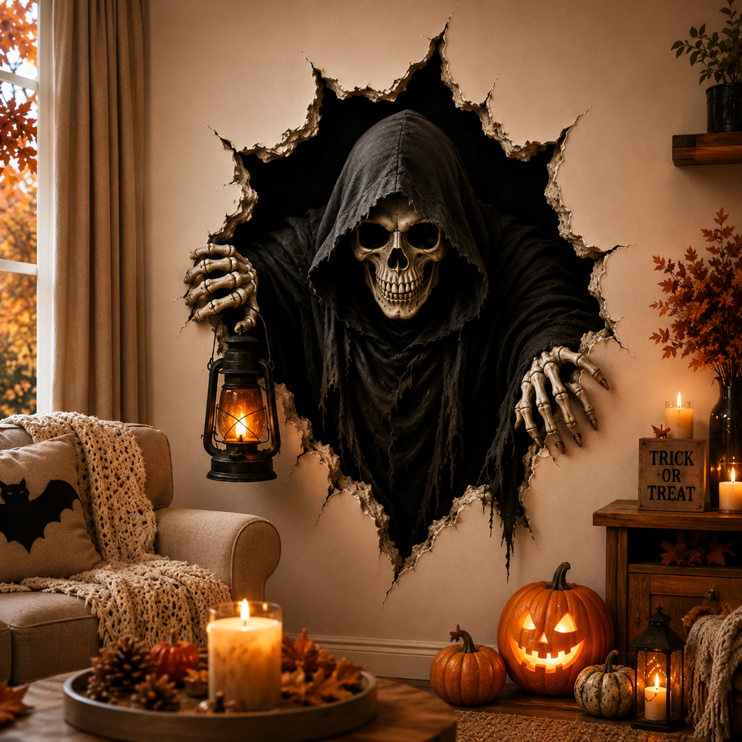 🔥Limited time 70% OFF -🎃🧱Halloween Break-In 3D Wall Decals – Realistic Haunted Wall Effect