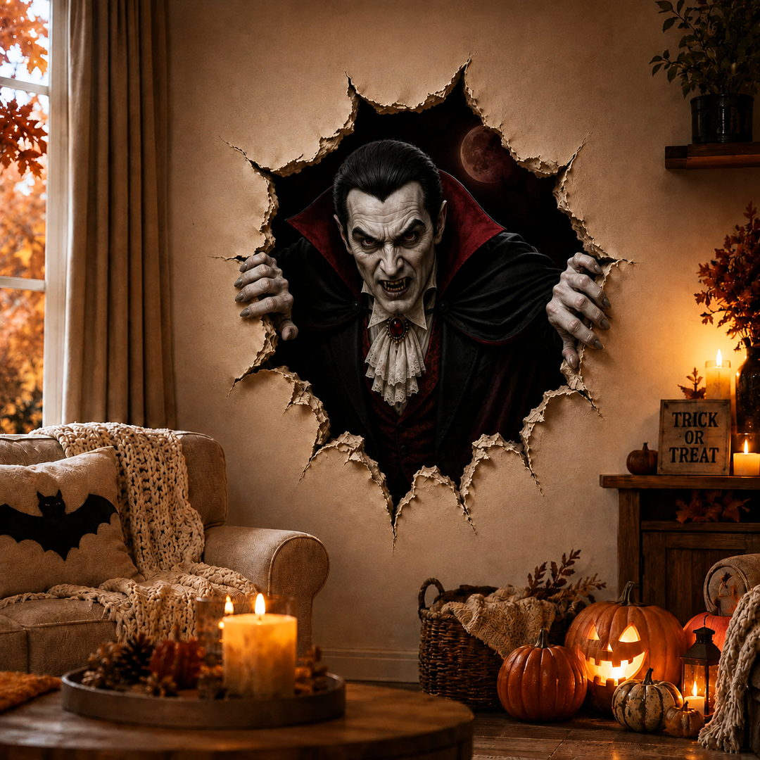 🔥Limited time 70% OFF -🎃🧱Halloween Break-In 3D Wall Decals – Realistic Haunted Wall Effect