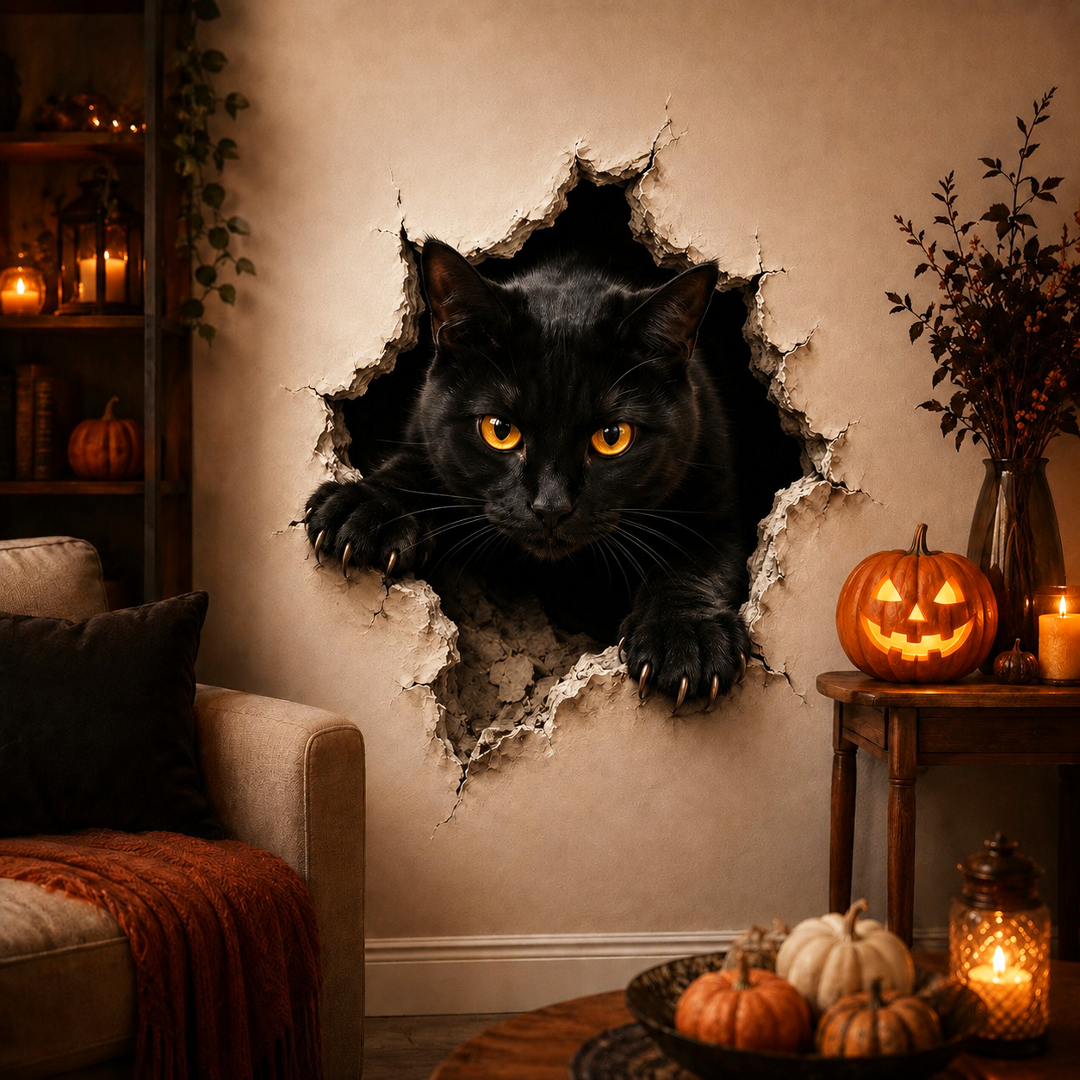 🔥Limited time 70% OFF -🎃🧱Halloween Break-In 3D Wall Decals – Realistic Haunted Wall Effect