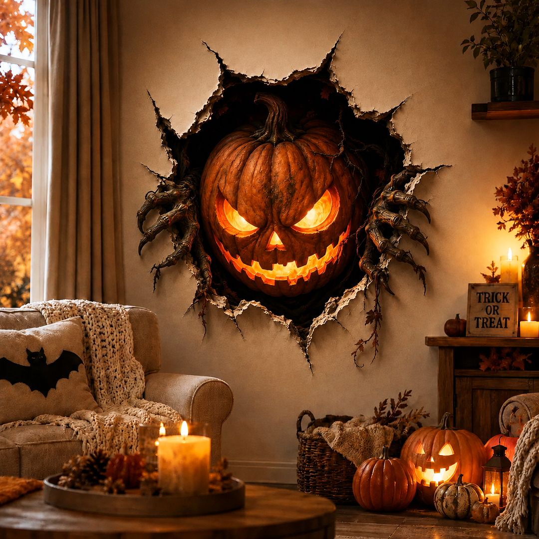 🔥Limited time 70% OFF -🎃🧱Halloween Break-In 3D Wall Decals – Realistic Haunted Wall Effect