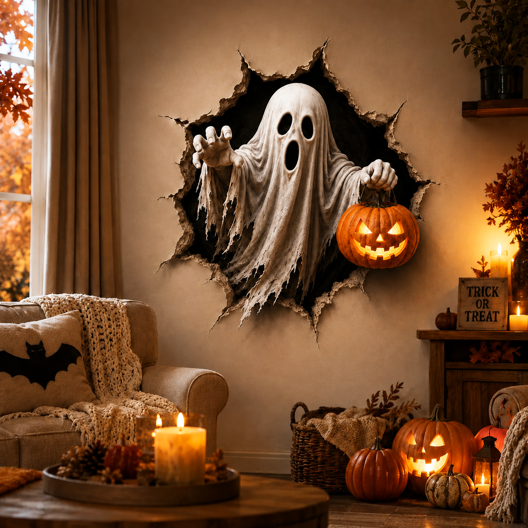 🔥Limited time 70% OFF -🎃🧱Halloween Break-In 3D Wall Decals – Realistic Haunted Wall Effect