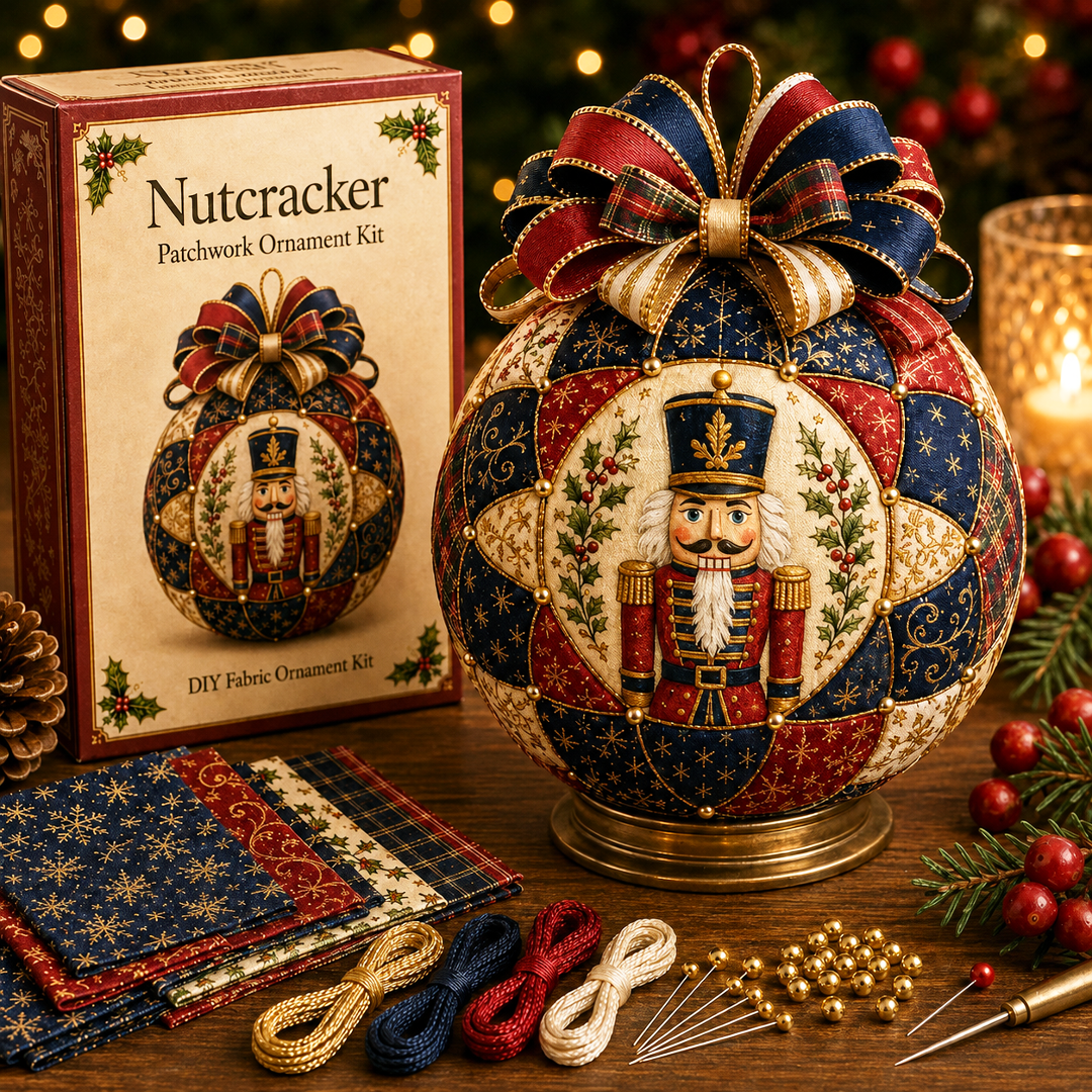 🔥Limited time 70% OFF -🎄🧵Christmas Classics Patchwork Ornament DIY Kit – A Cozy Handmade Christmas Craft