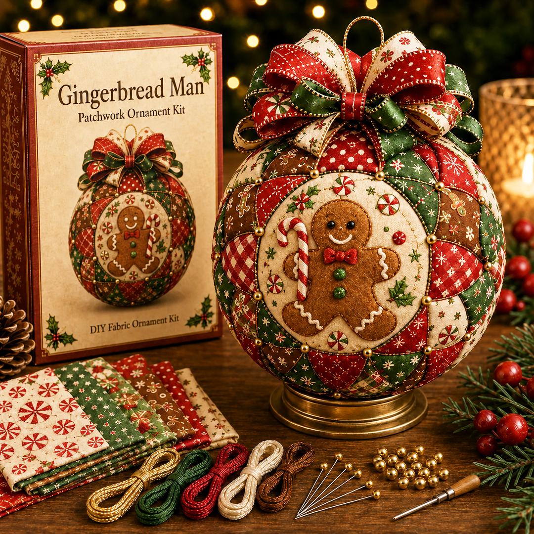 🔥Limited time 70% OFF -🎄🧵Christmas Classics Patchwork Ornament DIY Kit – A Cozy Handmade Christmas Craft