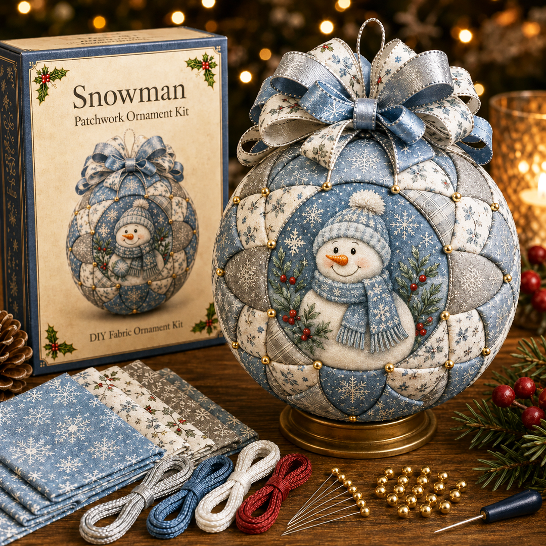 🔥Limited time 70% OFF -🎄🧵Christmas Classics Patchwork Ornament DIY Kit – A Cozy Handmade Christmas Craft