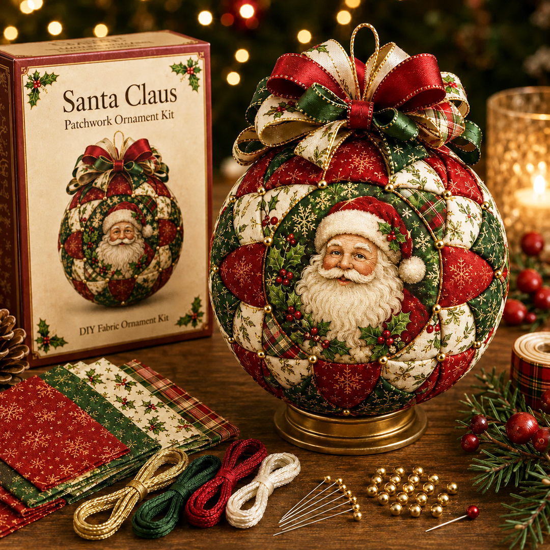 🔥Limited time 70% OFF -🎄🧵Christmas Classics Patchwork Ornament DIY Kit – A Cozy Handmade Christmas Craft