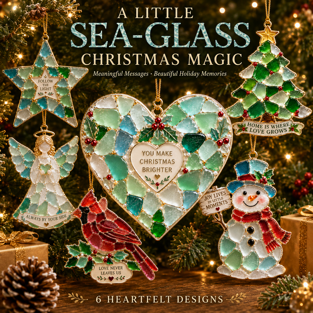 🔥Limited time 70% OFF -🎄✨Stained Sea Glass Style Christmas Ornaments – Sentimental Holiday Keepsakes for Someone Special