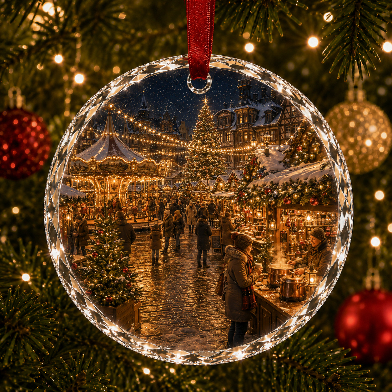 🔥Limited time 70% OFF -✨🎄Christmas Landscape Scene Ornament – Festive Holiday Hanging Decoration