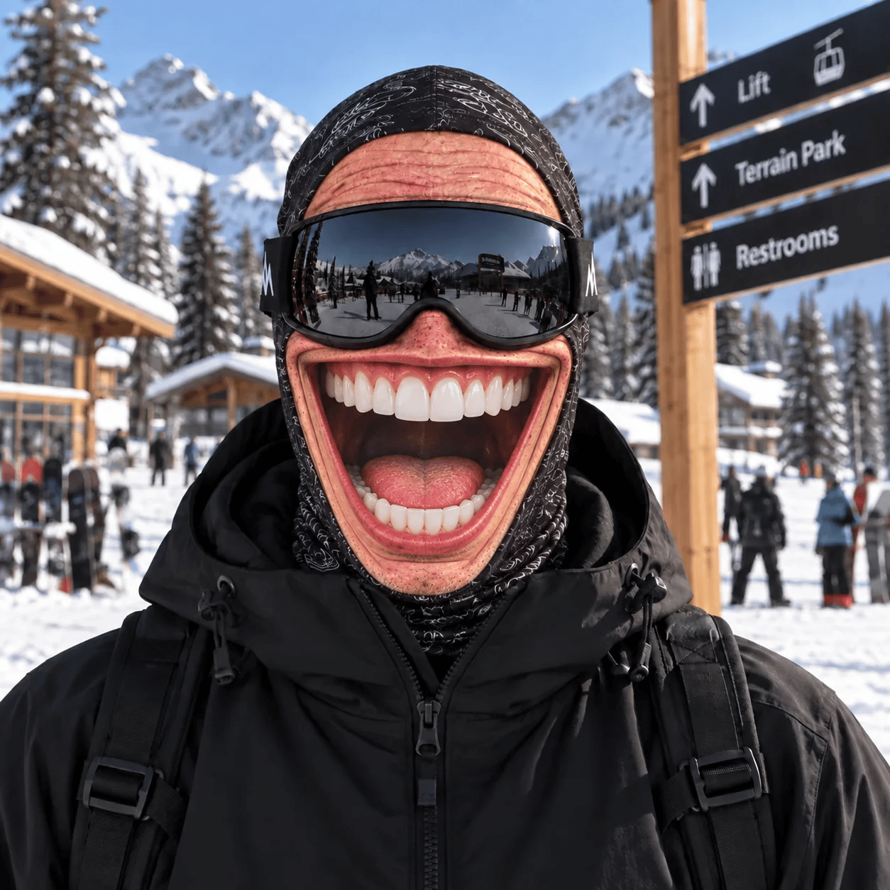 🔥Last 40pcs🎉 -🎿 Realistic Face Balaclava – Funny Ski & Snowboard Mask for Cold Weather Adventures