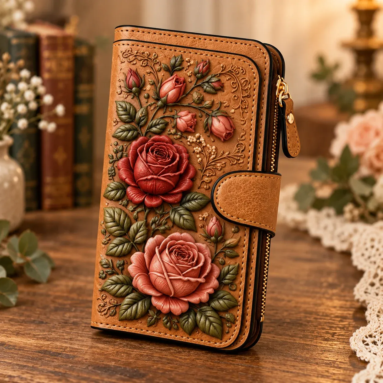🔥Limited time 70% OFF -✨ 👛Vintage Embossed Art Wallet - Timeless Art You Can Carry