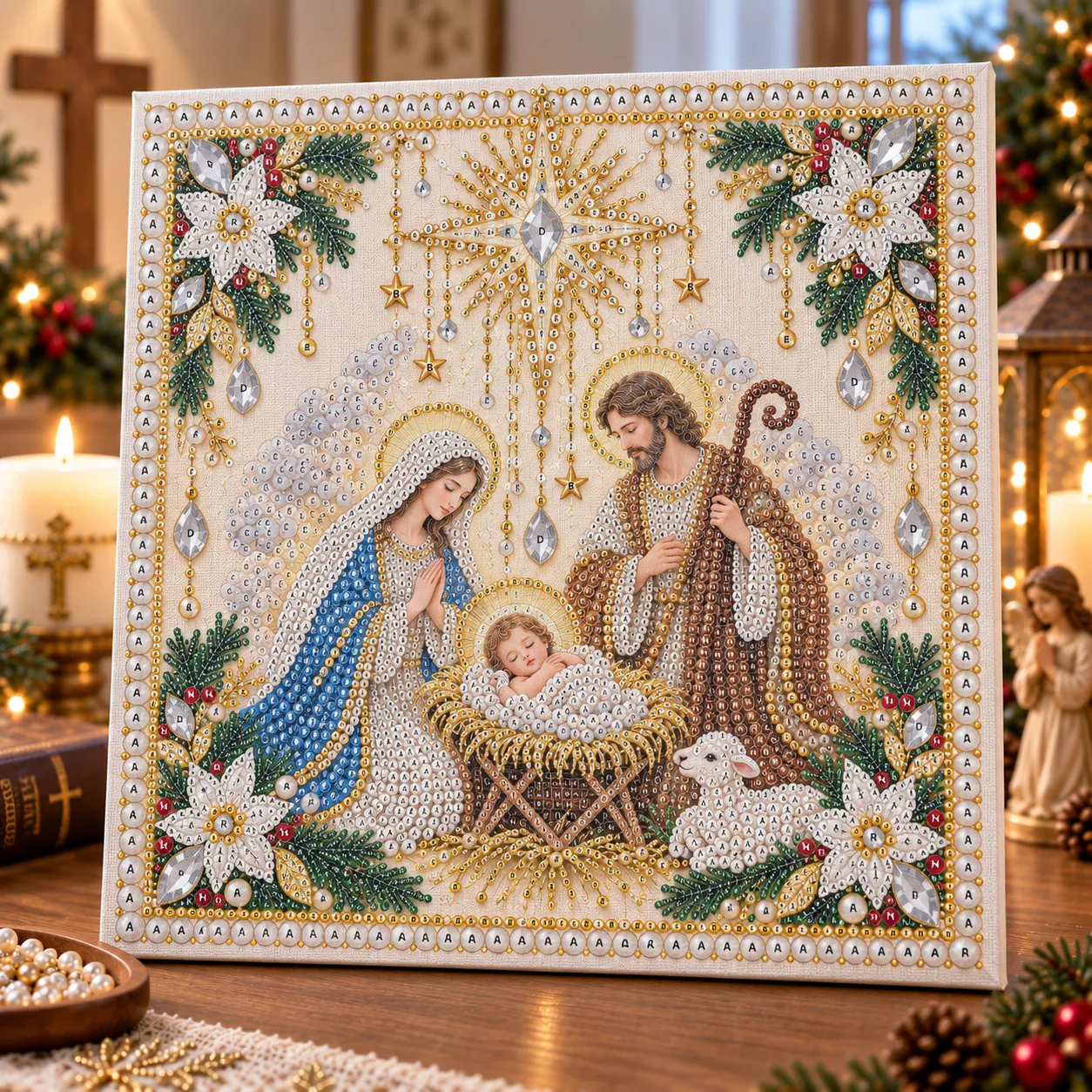 🔥Last 40pcs🎉 -✝️ Beginner-Friendly Christian Pearl Bead Art Kit (❤Same as the Vedio)