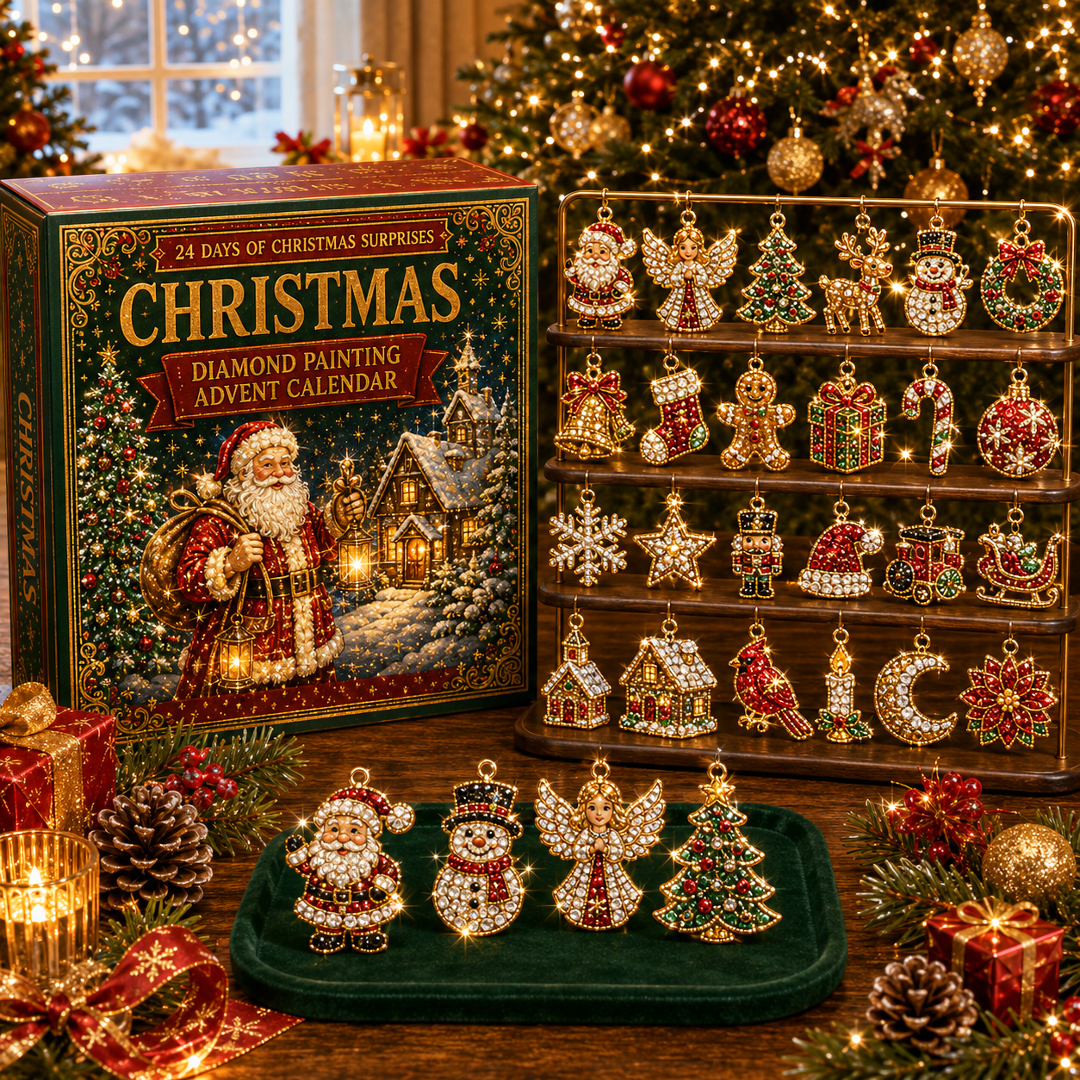 🔥Limited time 70% OFF -🎄💎Christmas Diamond Painting Advent Calendar – 24 Days of Sparkling Ornament Surprises
