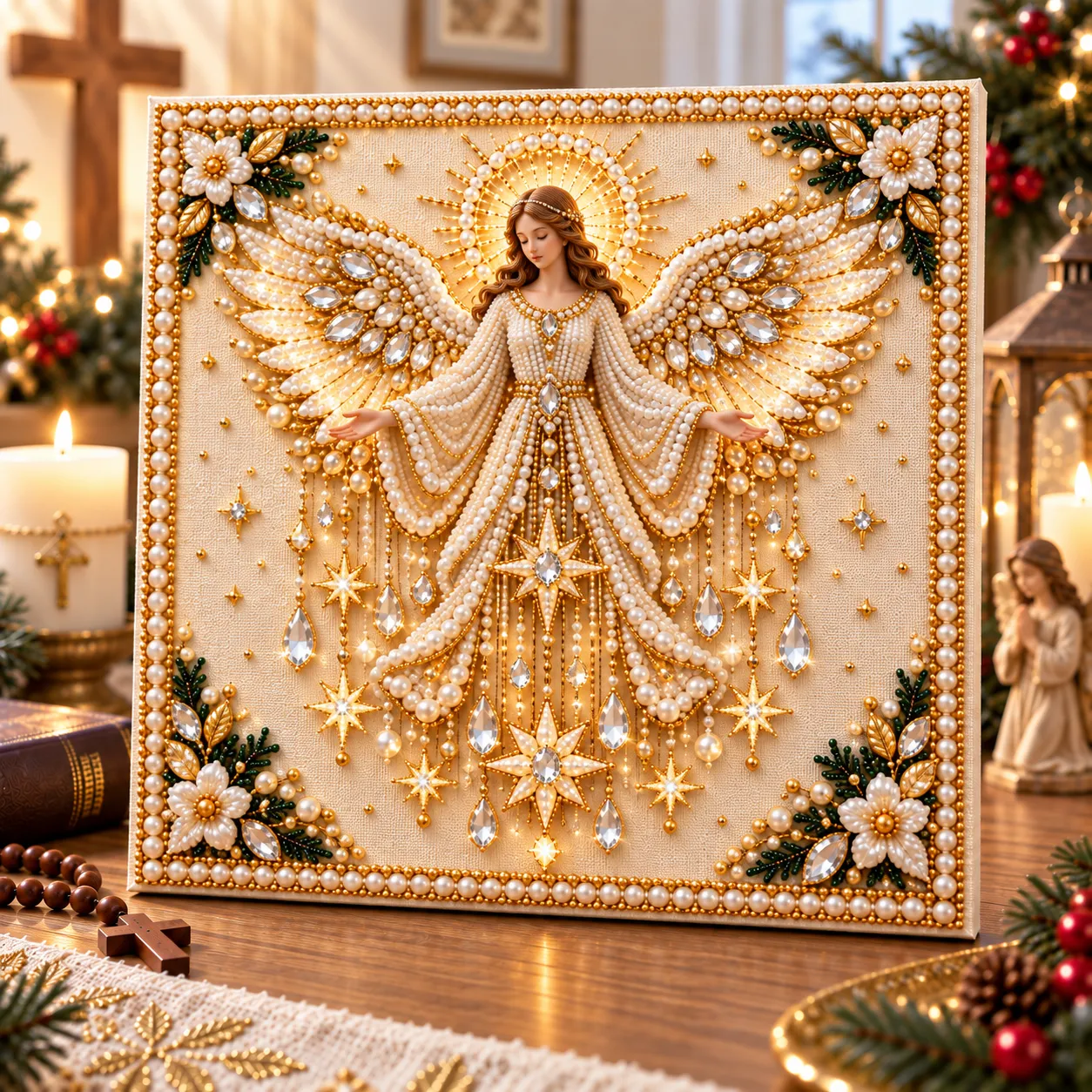 🔥Last 40pcs🎉 -✝️ Beginner-Friendly Christian Pearl Bead Art Kit (❤Same as the Vedio)
