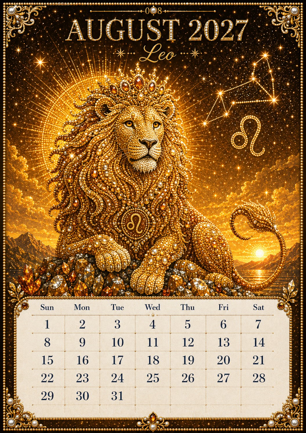 🔥Limited time 70% OFF -♈✨ Beginner-Friendly 2027 Twelve Zodiac Bead Art Calendar Kit – A Sparkling Astrology Craft Journey