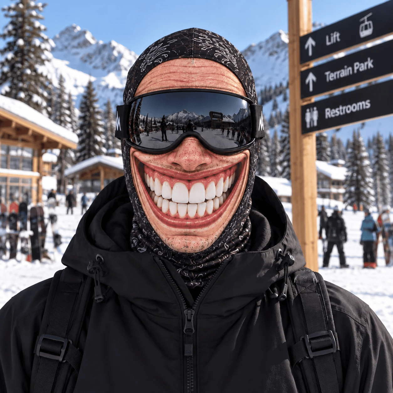 🔥Last 40pcs🎉 -🎿 Realistic Face Balaclava – Funny Ski & Snowboard Mask for Cold Weather Adventures