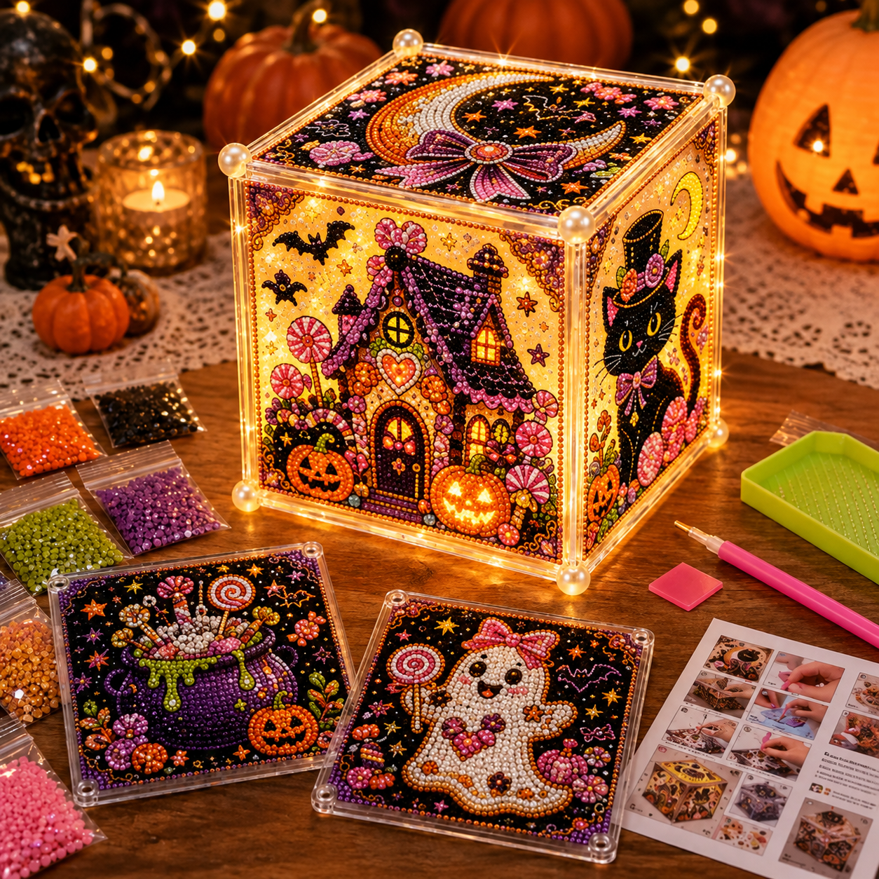 🔥Limited time 70% OFF -🎄💎 Christmas Diamond Painting Gift Box DIY Kit – Easy Family Holiday Craft