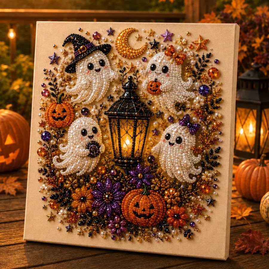 🔥Limited time 70% OFF - 👻✨ Halloween Pearl Art DIY Kit – Turn Tiny Pearls into Spooky-Cute Magic (📦Buy 2 Free Shipping)