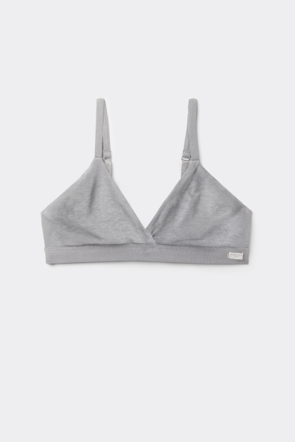 Emma Triangle Bra in Natural Cotton