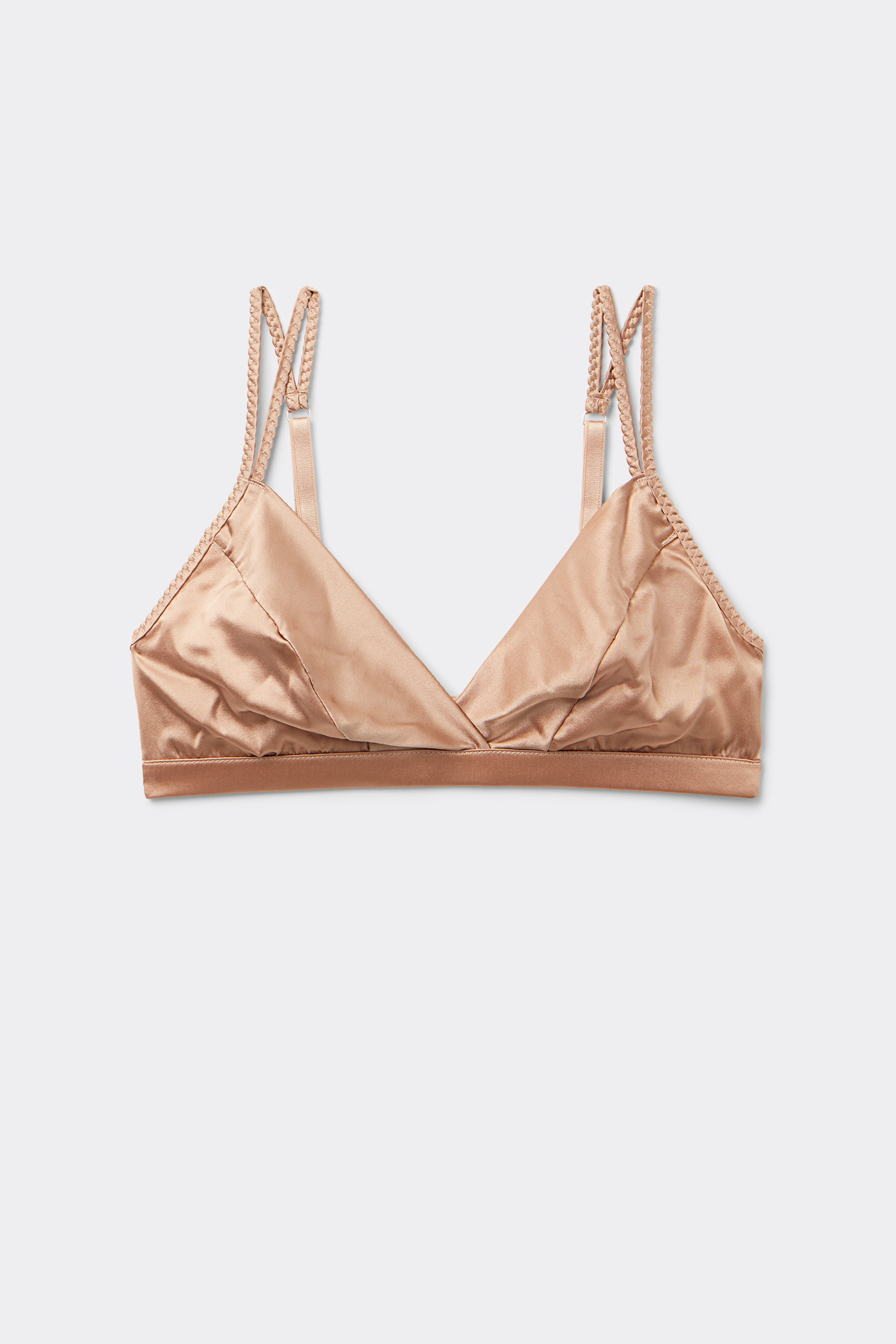 Emma Refined Everyday Bralette Triangle Bra in Silk