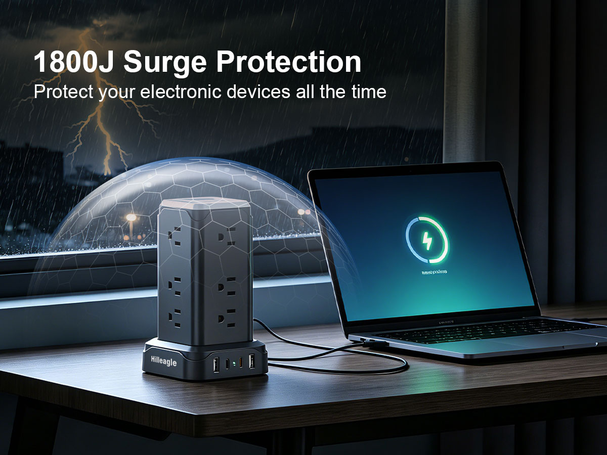 Hilleagle 16-in-1 Power Strip Tower - view 5
