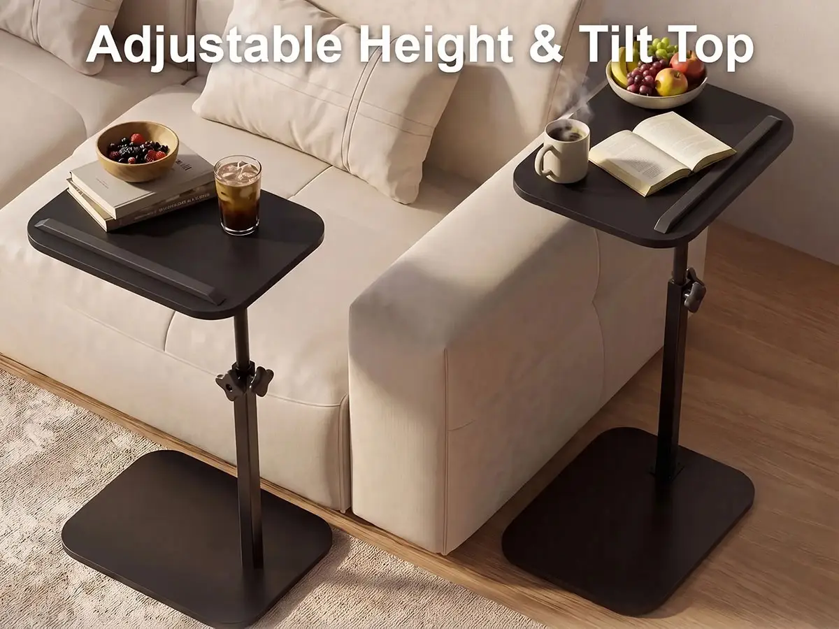 Hilleagle Adjustable C-Shape TV Tray Table