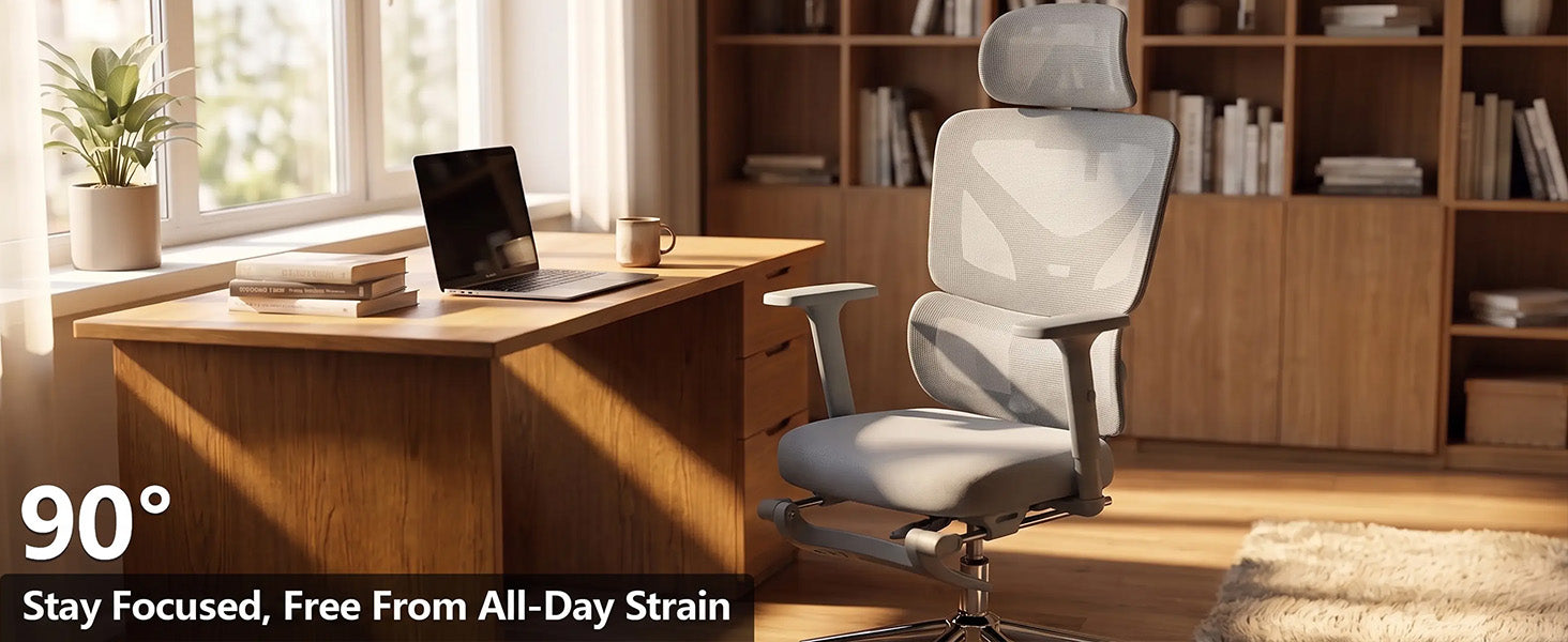 Hilleagle office chair with 140-degree recline function