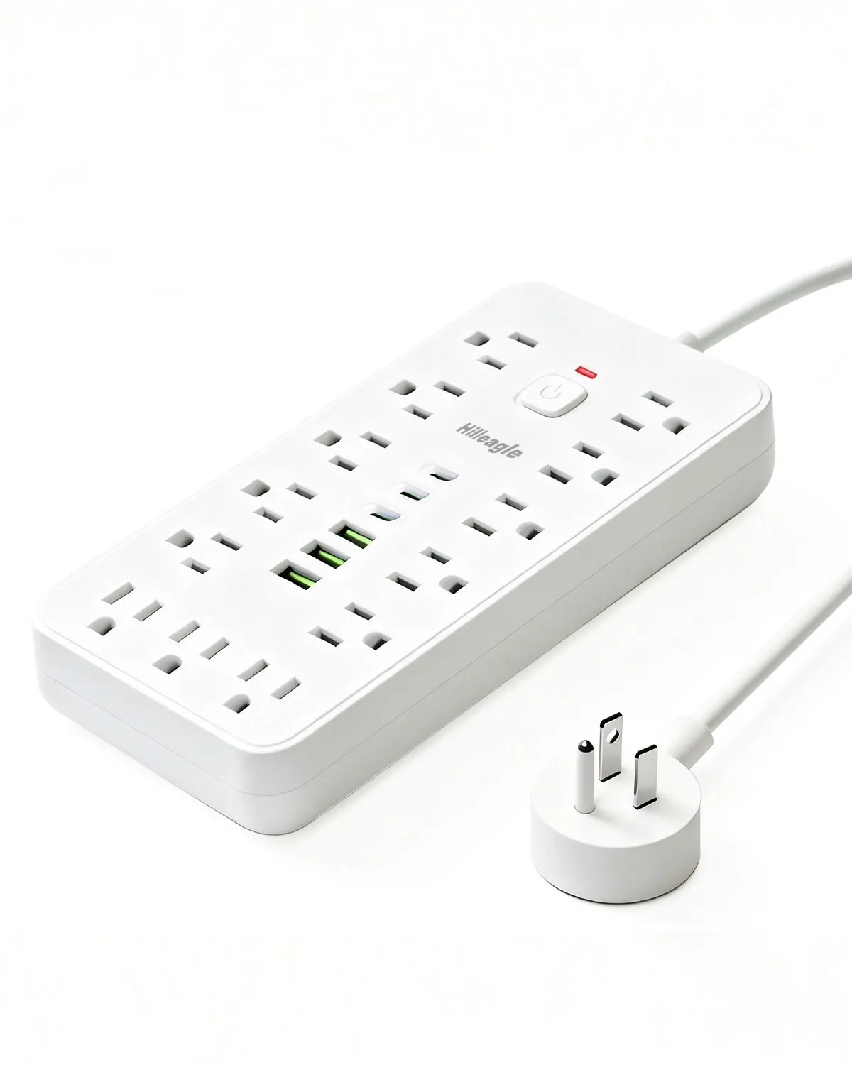 Hilleagle Power Strip with 2000J Surge Protector, 13 AC Outlets, 3 USB C, 3 USB A