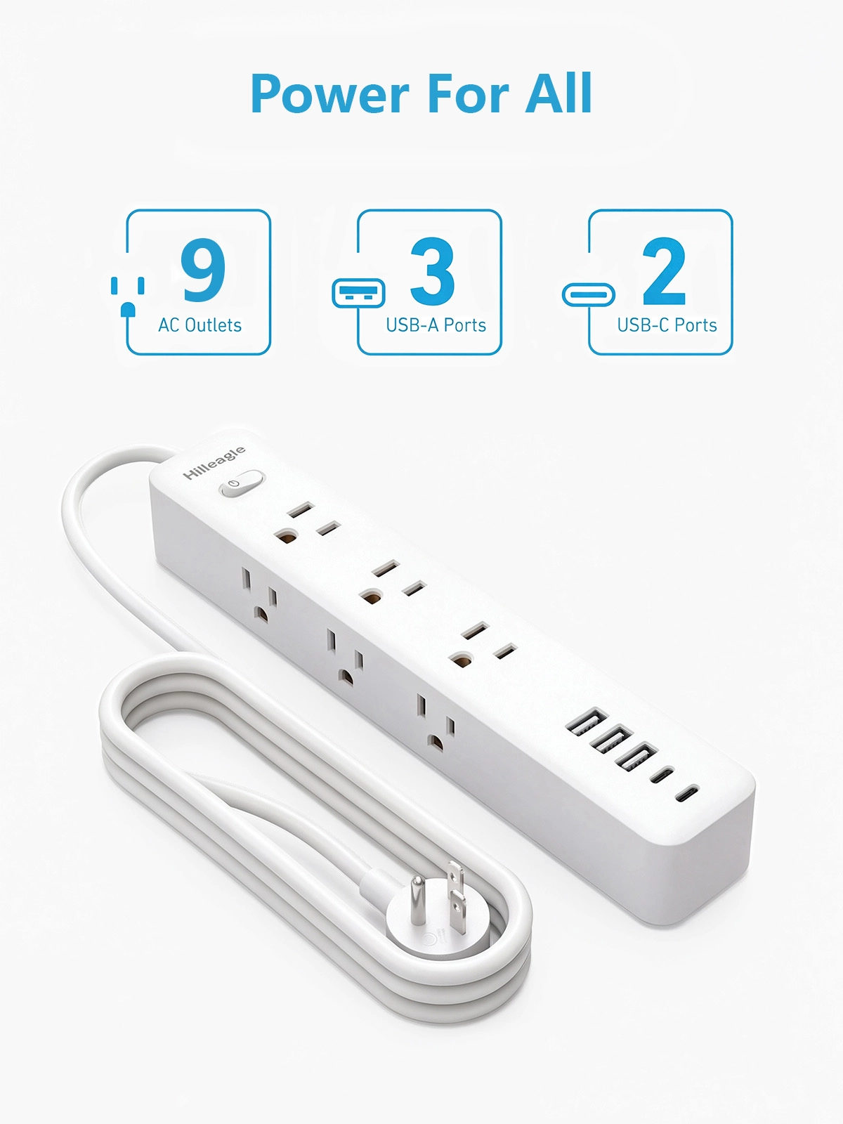 Hilleagle NN-27 Surge Protector Power Strip