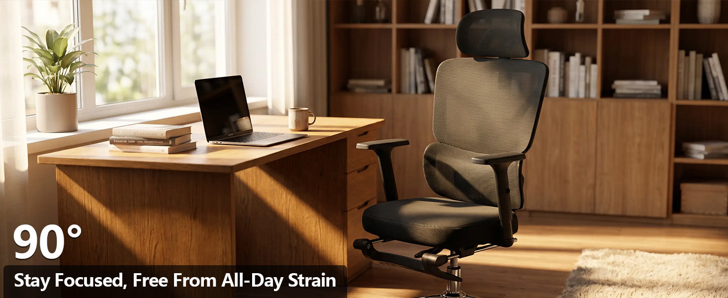 Hilleagle office chair with 140-degree recline function