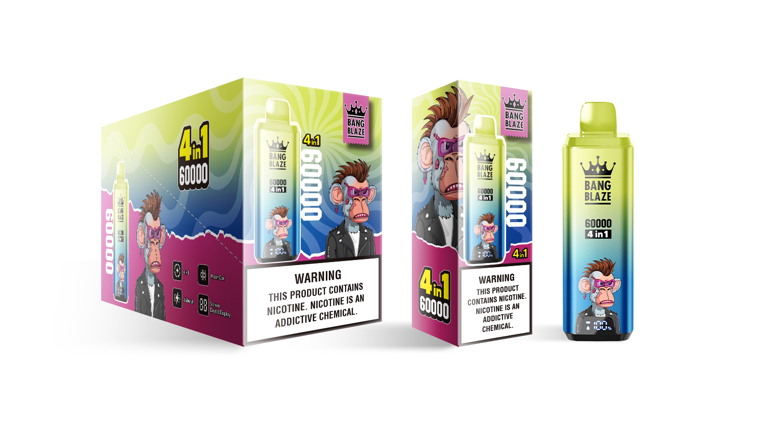 BANG BLAZW 60000 Puffs 4 in1 Flavor Disposable Vape