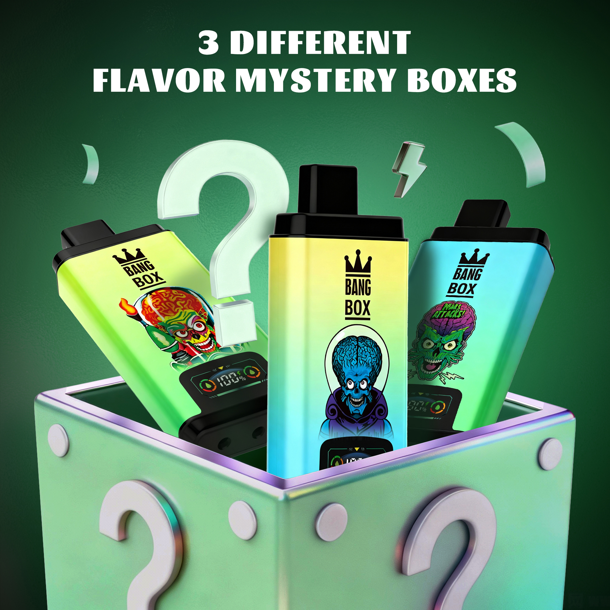 🎁 3 pcs BANG BOX 50000 Puffs Double Flavor Disposable Vape – Mystery Box Price Drop!