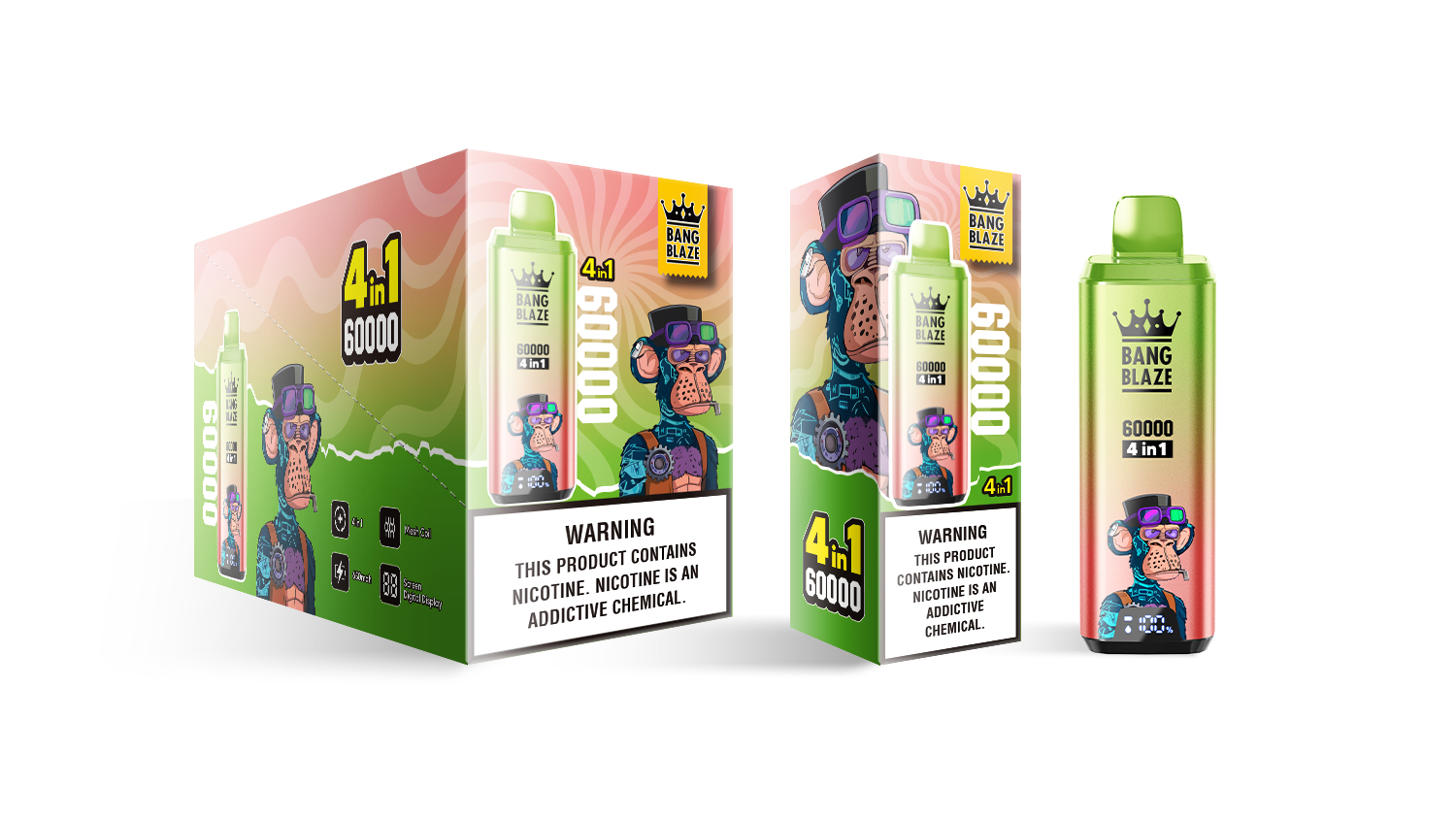 BANG BLAZW 60000 Puffs 4 in1 Flavor Disposable Vape