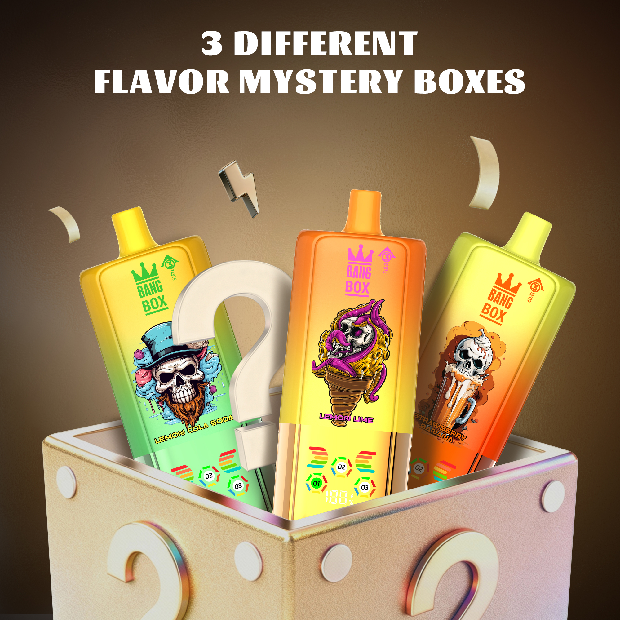 🎁3 pcs BANG BOX 80000 Puffs 3 in 1 Flavor Disposable Vape – TikTok Box Price Drop!