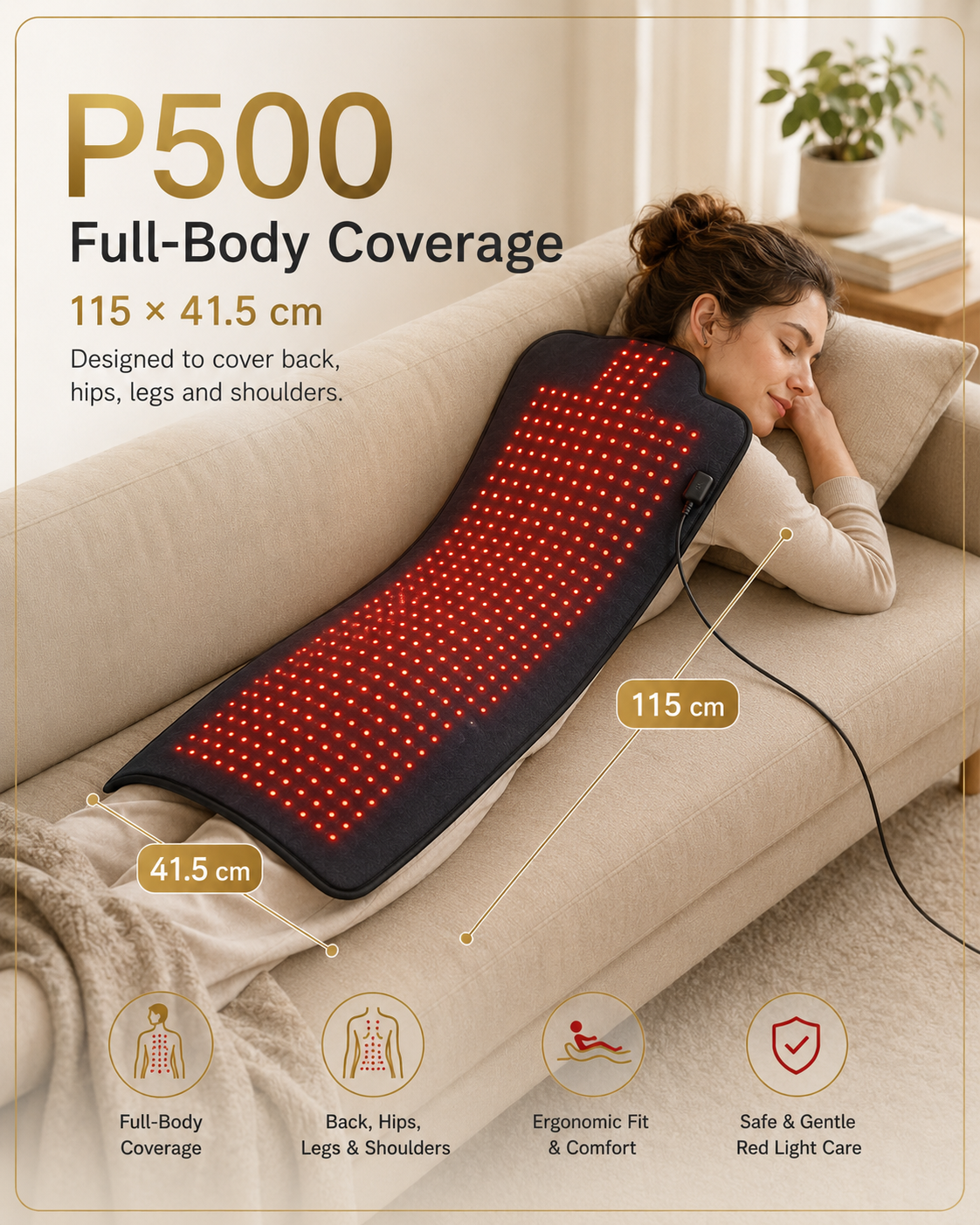 Lightenwells P500 Red Light Therapy Blanket