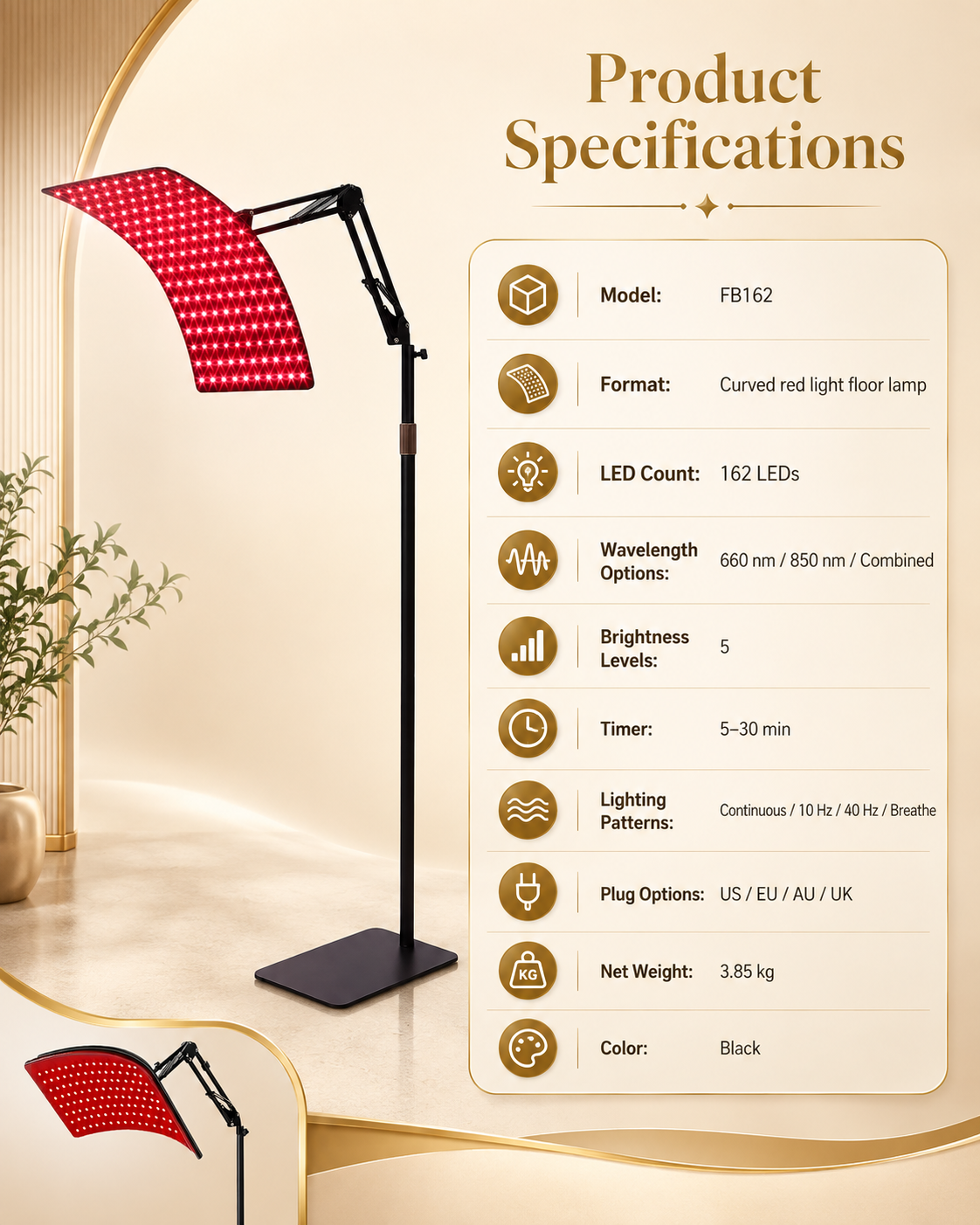 Lightenwells K500 Compact Red Light Panel