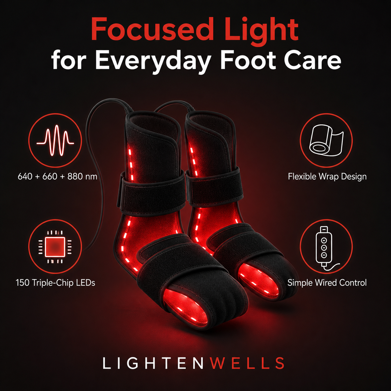 Lightenwells L200 Foot & Lower-Leg Light Therapy Wrap