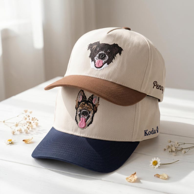 Custom Embroidered Pet Portrait Baseball Cap