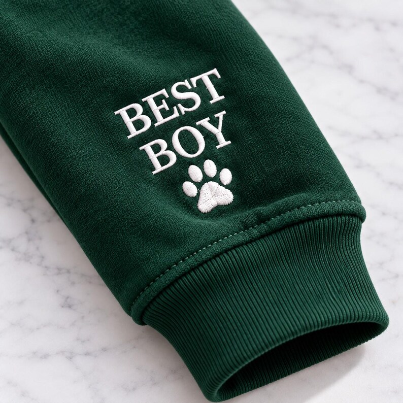 Custom Glitter Varsity Pet Portrait Sweatshirt
