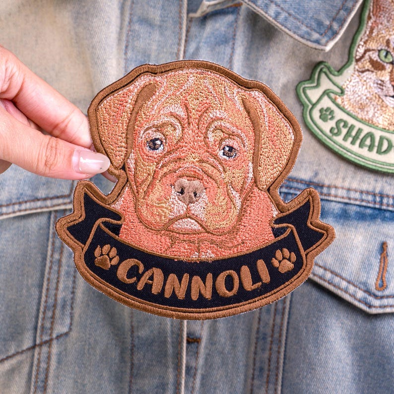 Custom Embroidered Pet Portrait Patch