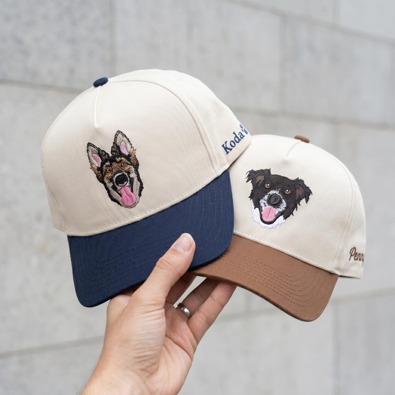 Custom Embroidered Pet Portrait Baseball Cap