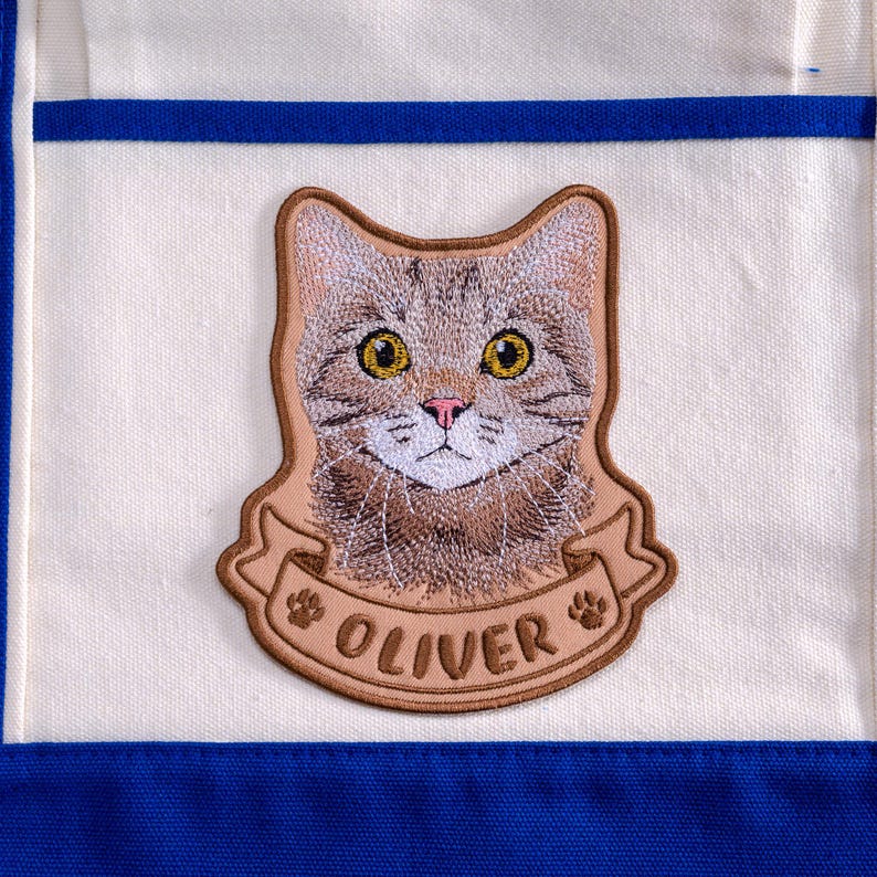 Custom Embroidered Pet Portrait Patch
