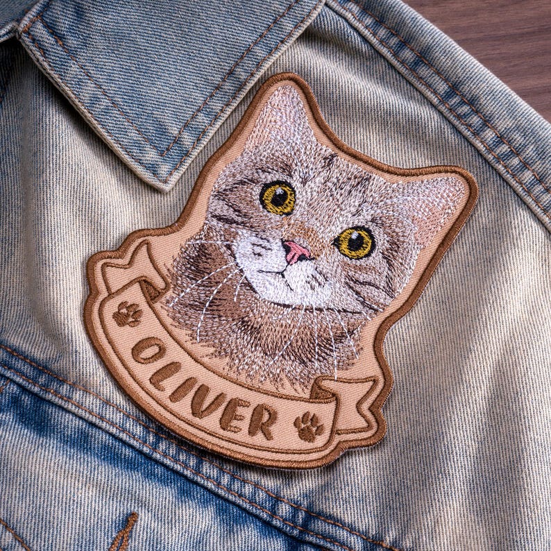 Custom Embroidered Pet Portrait Patch