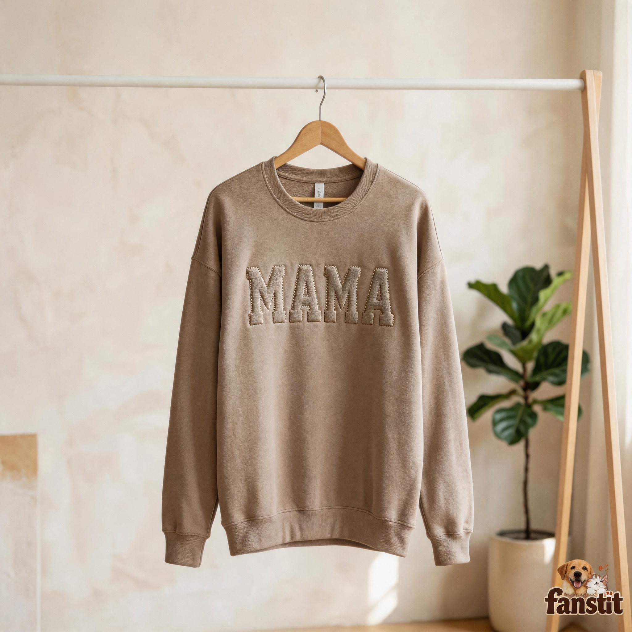 Custom Embossed Text Crewneck Sweatshirt