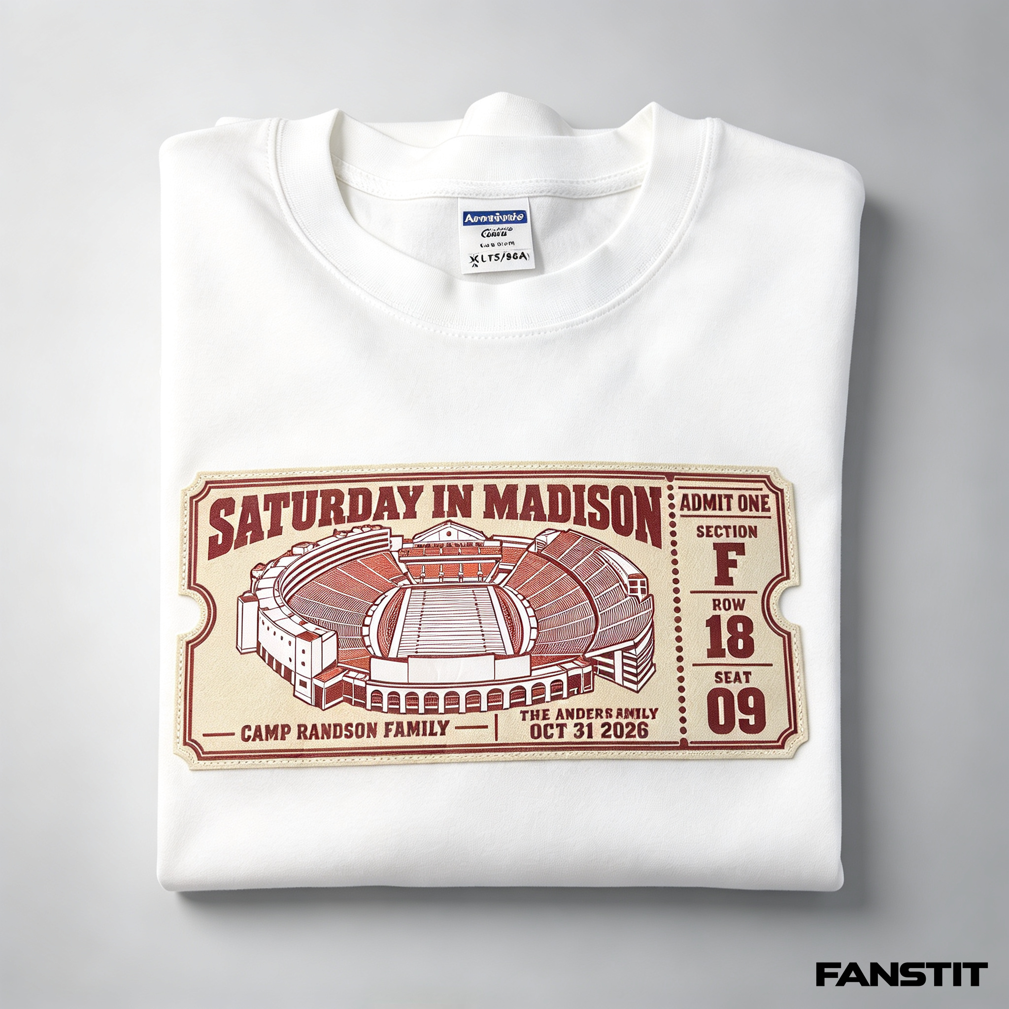 Custom Football Stadium Ticket Sweatshirt