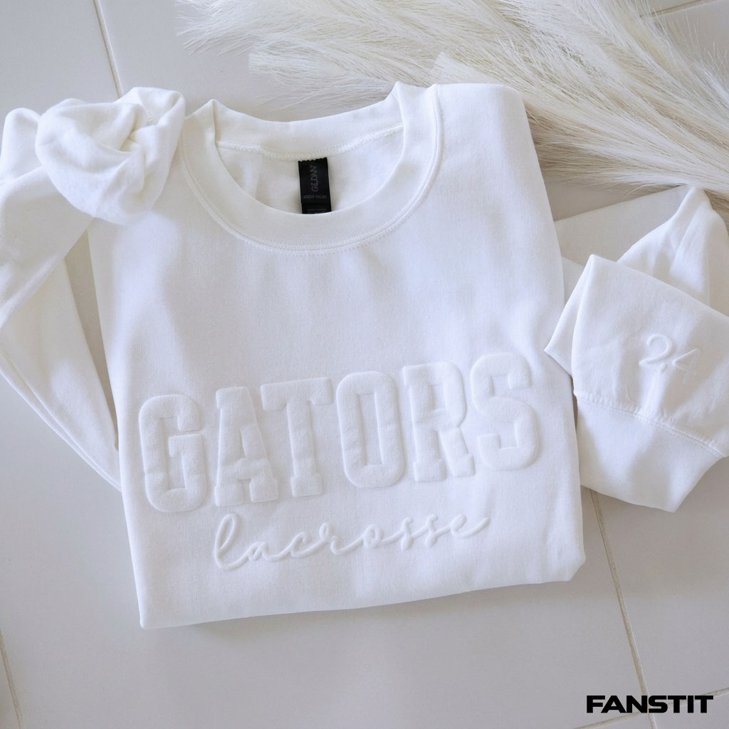 Custom Embossed Text Pullover Hoodie