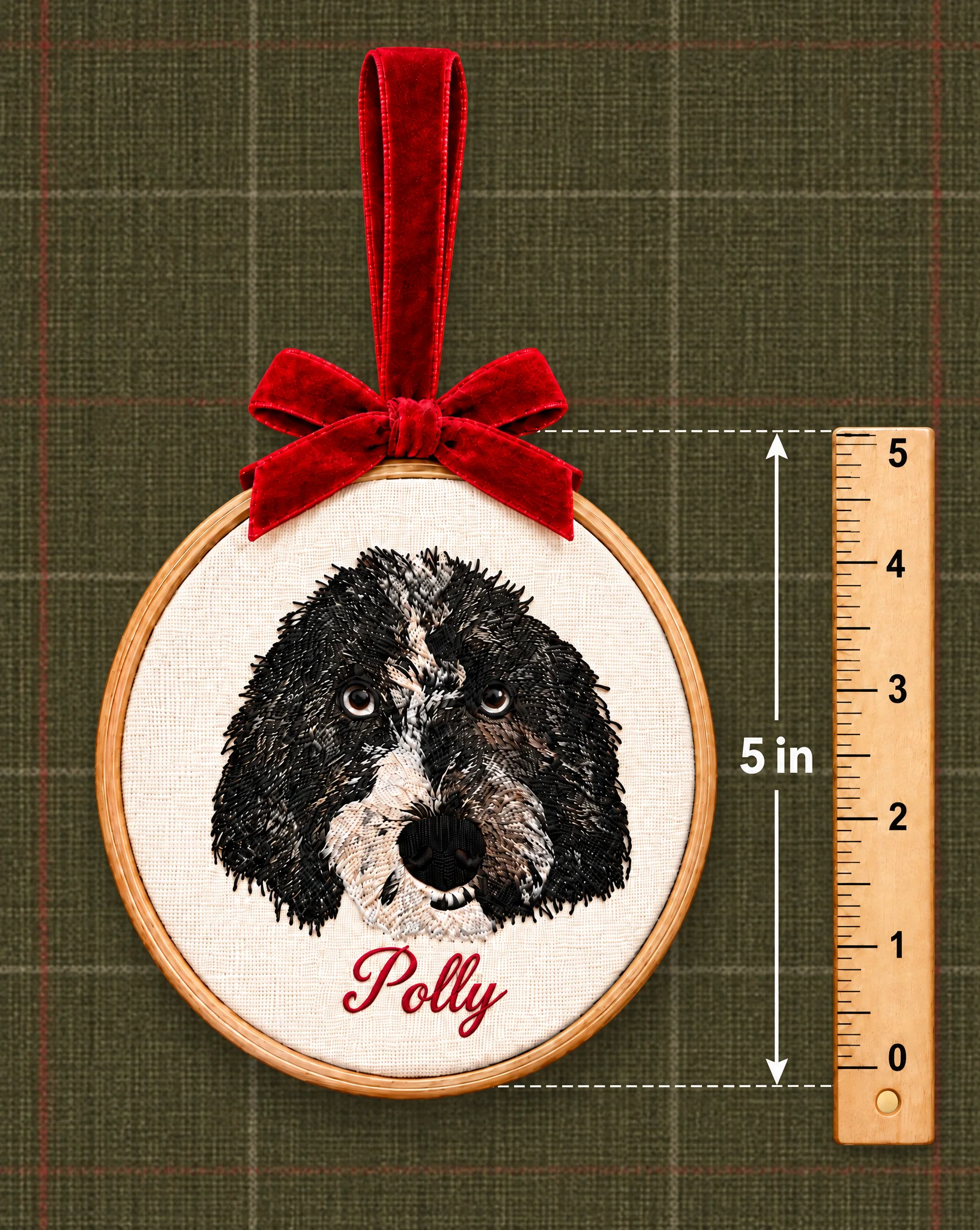Custom Embroidered Pet Ornament