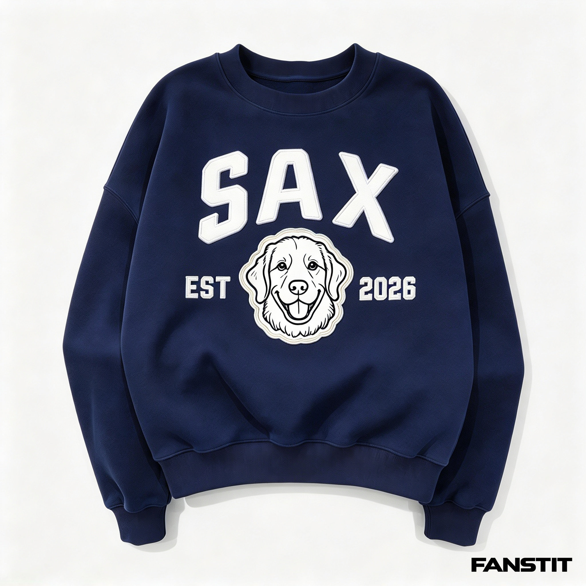 Custom Felt Dog Portrait Sweatshirt