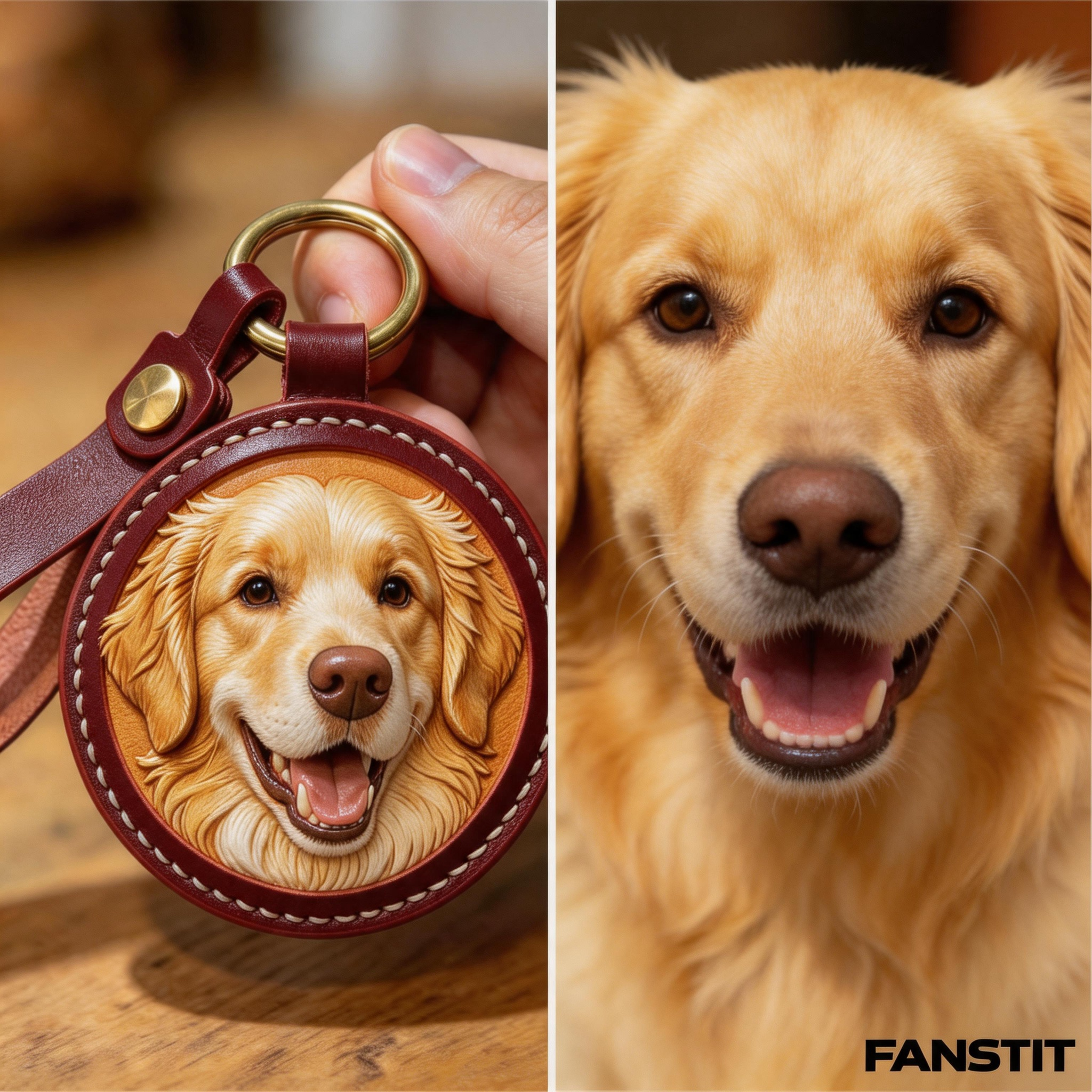 3D Printed Pet Portrait Relief Keychain